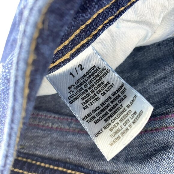 Aeropostale Jeans Womens Size 28 Low Rise Ankle Capri Crop Distressed Blue - Picture 4 of 4